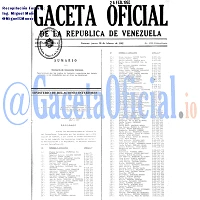 Gaceta Oficial 4386 del 20 Febrero 1992