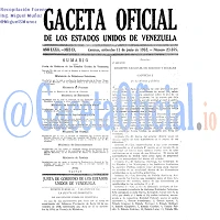 Gaceta Oficial 23855 del 11 Junio 1952