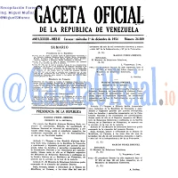 Gaceta Oficial 24609 del 1 Diciembre 1954